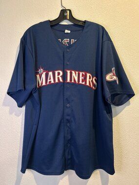 Seattle Mariners x Gonzaga Bulldogs Blue Sewn Baseball Jersey Adult XL